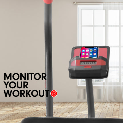 Powertrain Air Resistance Fan Exercise Bike for Cardio - Red