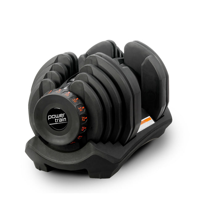 Powertrain 40kg Adjustable Dumbbell Home Gym Exercise Equipment Free Weights