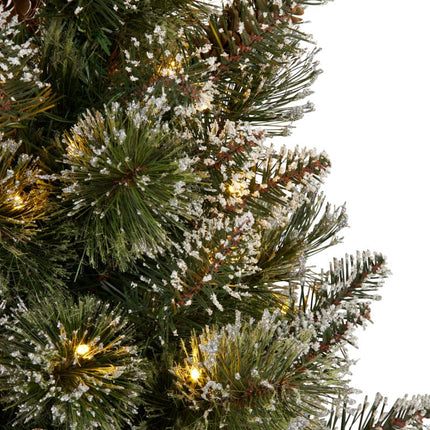 2ft Christmas Tree with Lights - Potted Cashmere