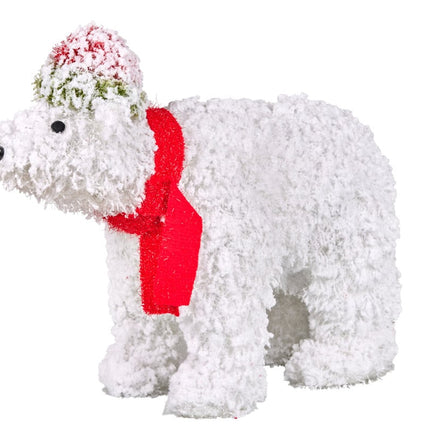 Christmas Polar Bear with Lights & Snowy Finish - 43cm