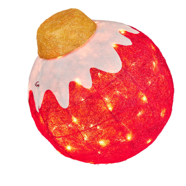 Christmas Bauble Display with Lights- Red Indoor/Outdoor 50cm
