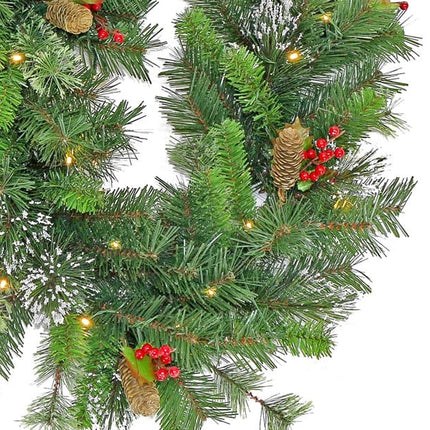 Christmas Garland with Lights - Battery Operated 274cm Wintry Pine