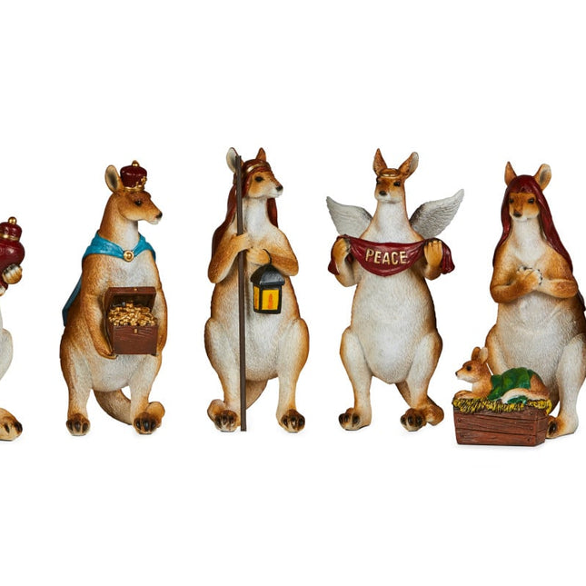 7 Piece Kangaroo Christmas Nativity Scene