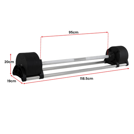 Powertrain Eon Dial-Up 41KG Adjustable Barbell