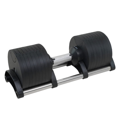 Powertrain Eon 45kg Adjustable Dumbbell Home Gym 9 Strength Training Safety Lock System For Bui