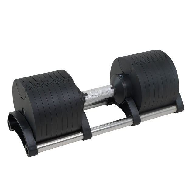 Powertrain Eon 45kg Adjustable Dumbbell Home Gym 9 Strength Training Safety Lock System For Bui