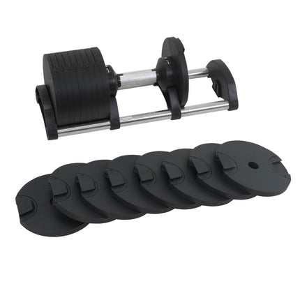 Powertrain Eon 45kg Adjustable Dumbbell Home Gym 9 Strength Training Safety Lock System For Bui