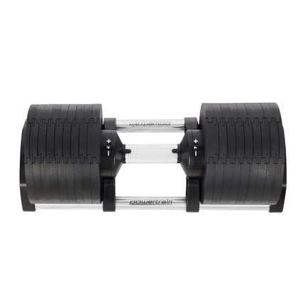 Powertrain Eon 2 x 45kg Adjustable Dumbbells Home Gym 9 Strength Training Safety Lock System Bu