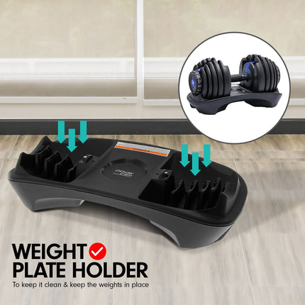 Powertrain 48kg Adjustable Dumbbell Set Home Gym Exercise Equipment Weights Blue