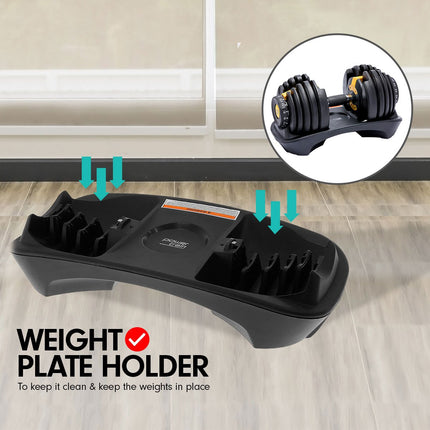 Powertrain 48kg Adjustable Dumbbell Set Home Gym Exercise Equipment Weights Gold