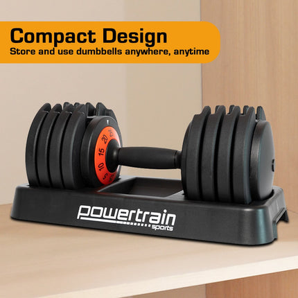 Powertrain GEN2 Pro Adjustable Dumbbell Weights - 25kg