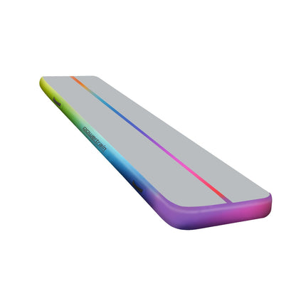 Powertrain 3m x 1m Air Track Inflatable Gymnastics Mat - Rainbow
