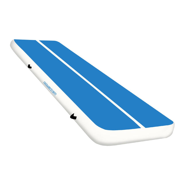 Powertrain 6m x 2m x 20cm Air Track Gymnastics Mat Tumbling Exercise - Blue White
