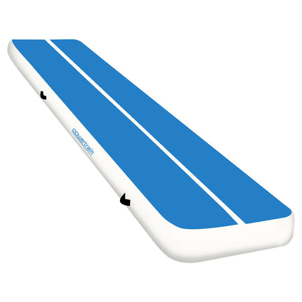 Powertrain 8m x 1m x 20cm Air Track Inflatable Tumbling Gymnastics Mat - Blue White