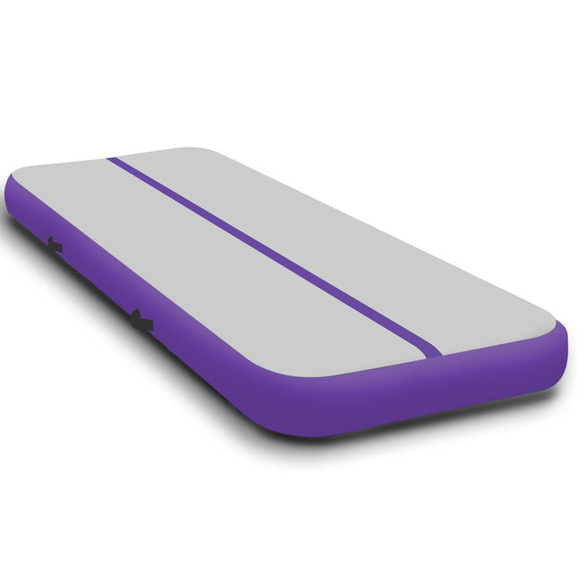 Powertrain 3m x 1m Air Track Inflatable Gymnastics Mat - Purple Grey