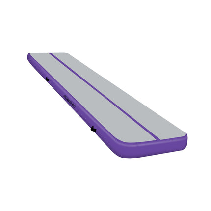 Powertrain 4m x 1m Air Track Inflatable Gymnastics Mat - Purple Grey