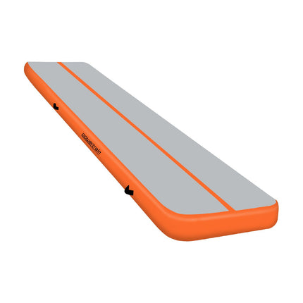 Powertrain 5m x 1m Air Track Inflatable Gymnastics Mat - Orange Grey