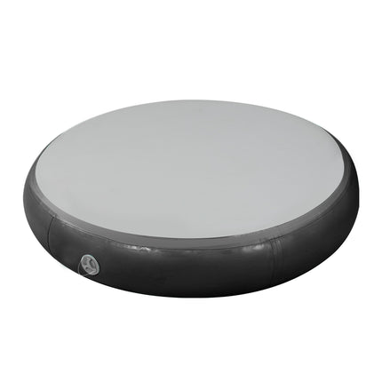 Powertrain 1m Air Track Spot Round Inflatable Tumbling Mat - Black