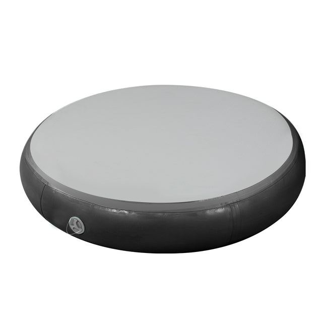 Powertrain 1m Air Track Spot Round Inflatable Tumbling Mat - Black