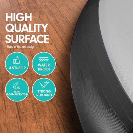 Powertrain 1m Air Track Spot Round Inflatable Tumbling Mat - Black