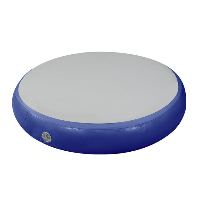 Powertrain 1m Air Track Spot Round Inflatable Tumbling Mat - Dark Blue