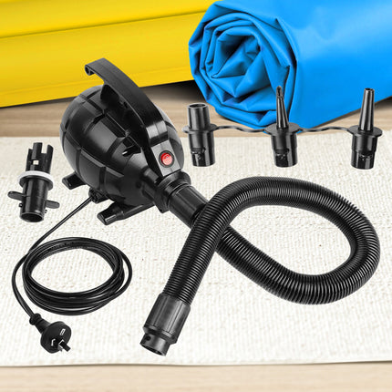 Powertrain 500W Electric Air Pump for Air Track Mat, Air Mattress, Pool Floats and Toys