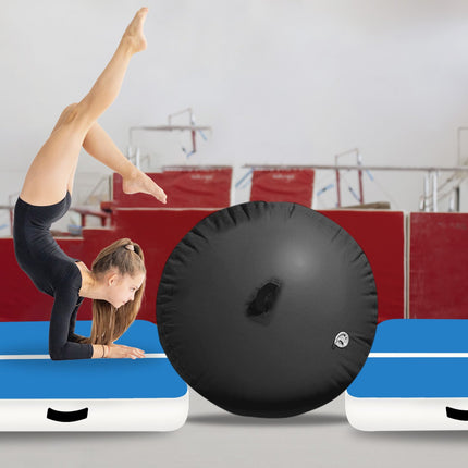 Powertrain Inflatable Air Barrel Exercise Roller 120cm x 75cm - Black