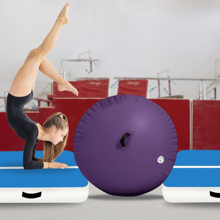 Powertrain Inflatable Air Barrel Exercise Roller 120cm x 75cm - Purple