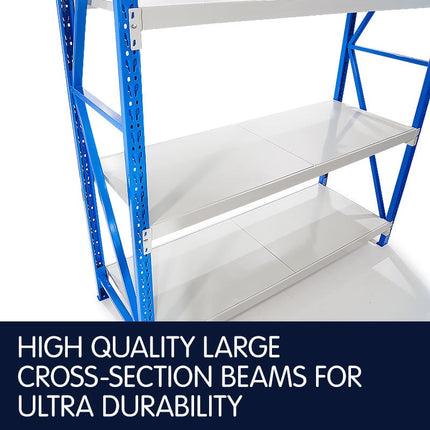 4 Bay Garage Storage Steel Rack Shelving 6.0m 800kg