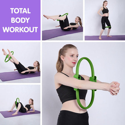 Powertrain Pilates Ring Band Yoga Home Workout Exercise Band - Green