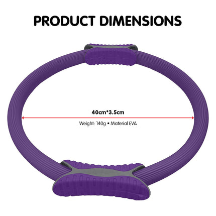 Powertrain Pilates Ring Band Yoga Home Workout Exercise Band - Purple