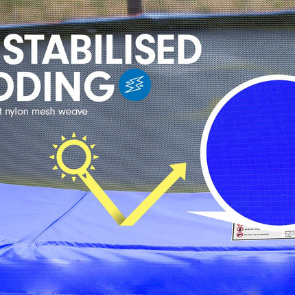 6ft Trampoline Free Safety Net Spring Pad  Mat Ladder Basketball Blue