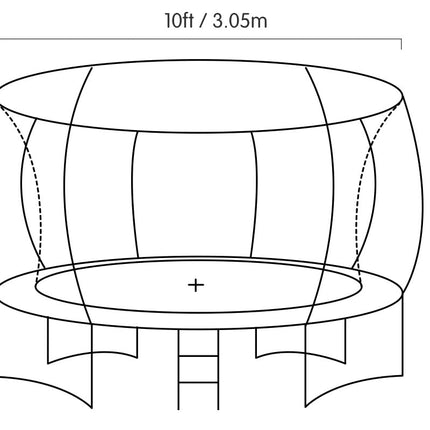 Kahuna 10 ft Trampoline - Green