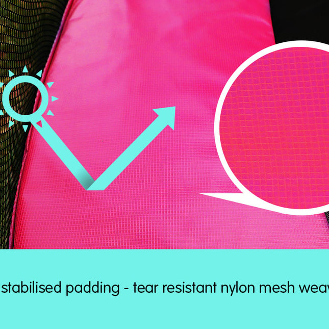 Powertrain Replacement Trampoline Spring Safety Pad - 12ft Pink