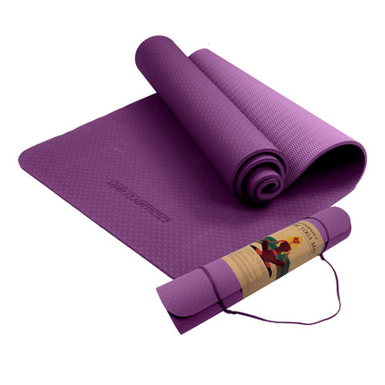 Powertrain TPE Yoga Pilates Exercise Mat 6mm - Purple